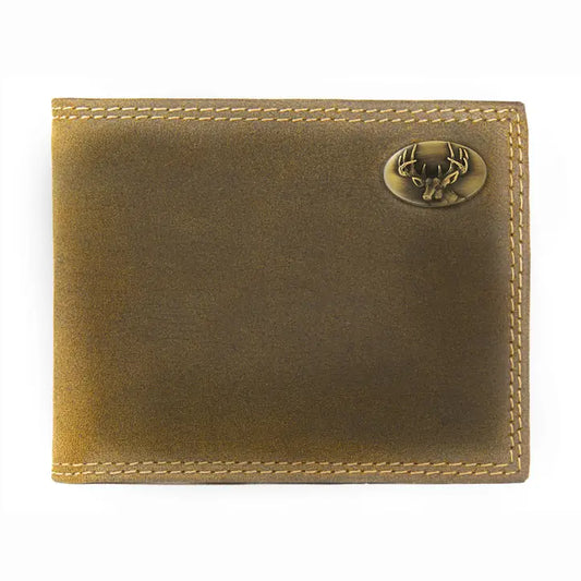 Buck Vintage Tan Leather Bifold Wallet