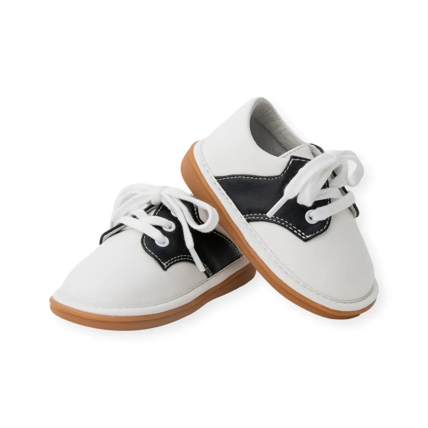 Rory Black Saddle Oxford Squeak Shoe