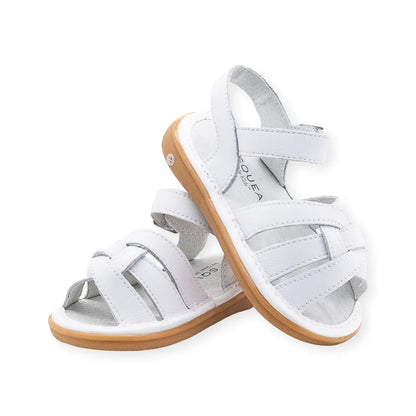 Emma White Squeak Sandal