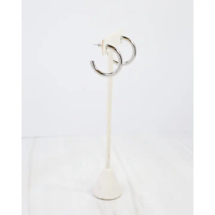 Caroline Hill - Dalles Hoop Earring - Silver