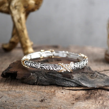 Luna Links – Silver Boho Bangles Collection - Paved X