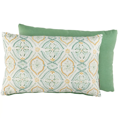 Green Beaded Throw Pillow