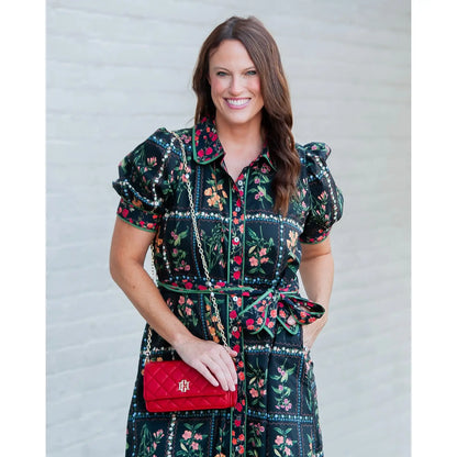 The Cherry Luxe Quilted Crossbody - Caroline Hill
