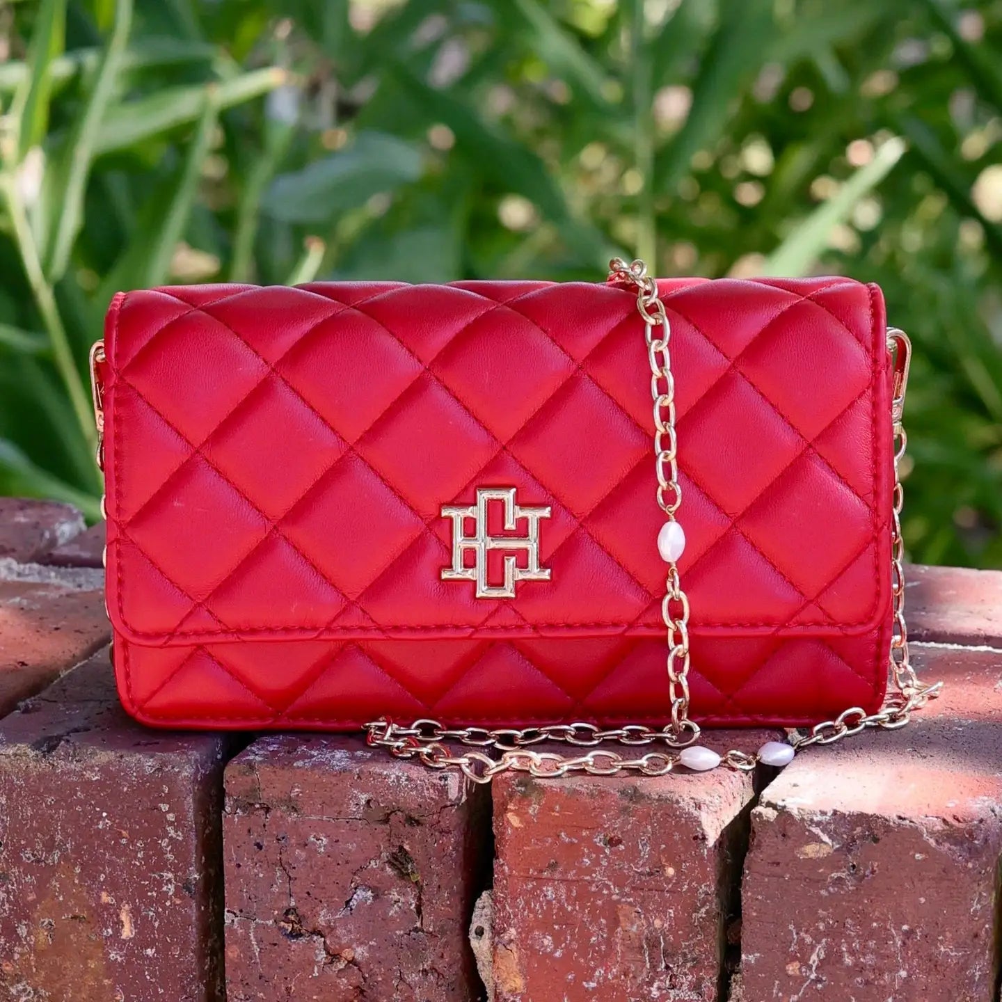 The Cherry Luxe Quilted Crossbody - Caroline Hill