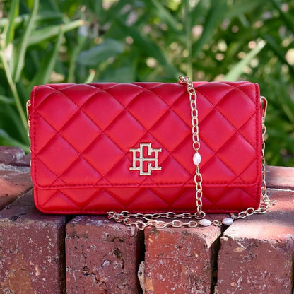 The Cherry Luxe Quilted Crossbody - Caroline Hill