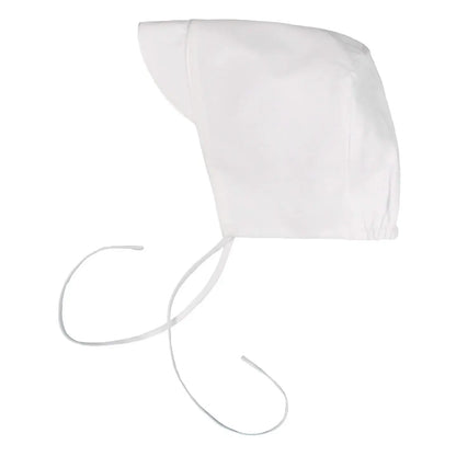 Embroidered Cross Christening Romper + Bonnet