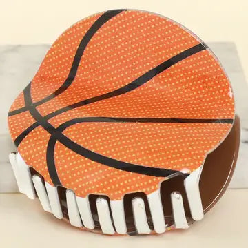 Game Day Basketball Hair Claw Clip