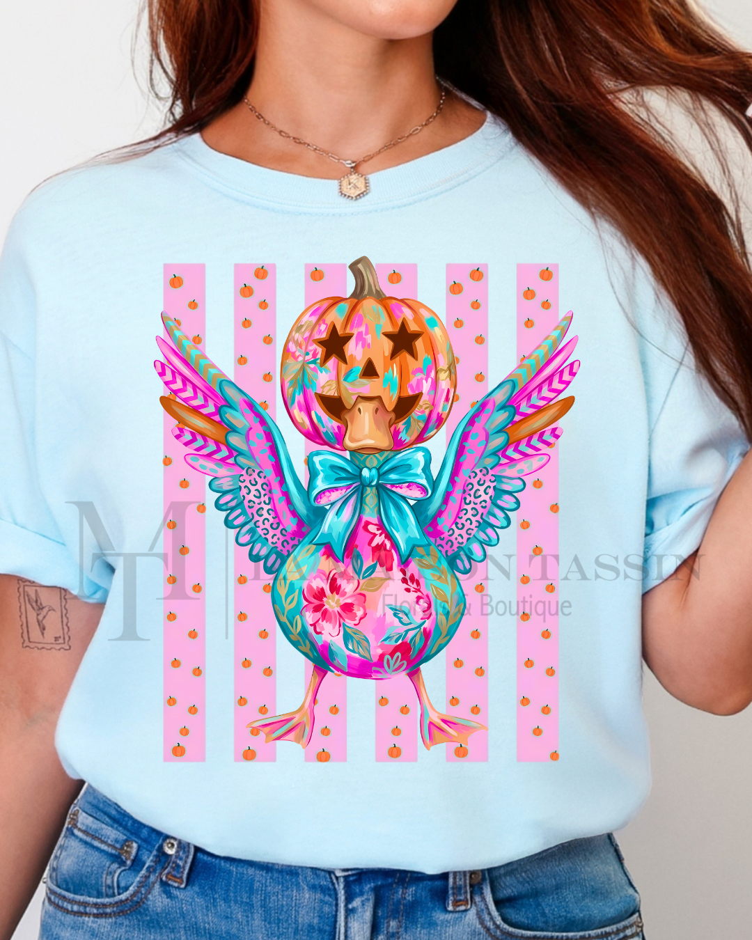 Pumpkin Head Goose Tee (Made to Order)