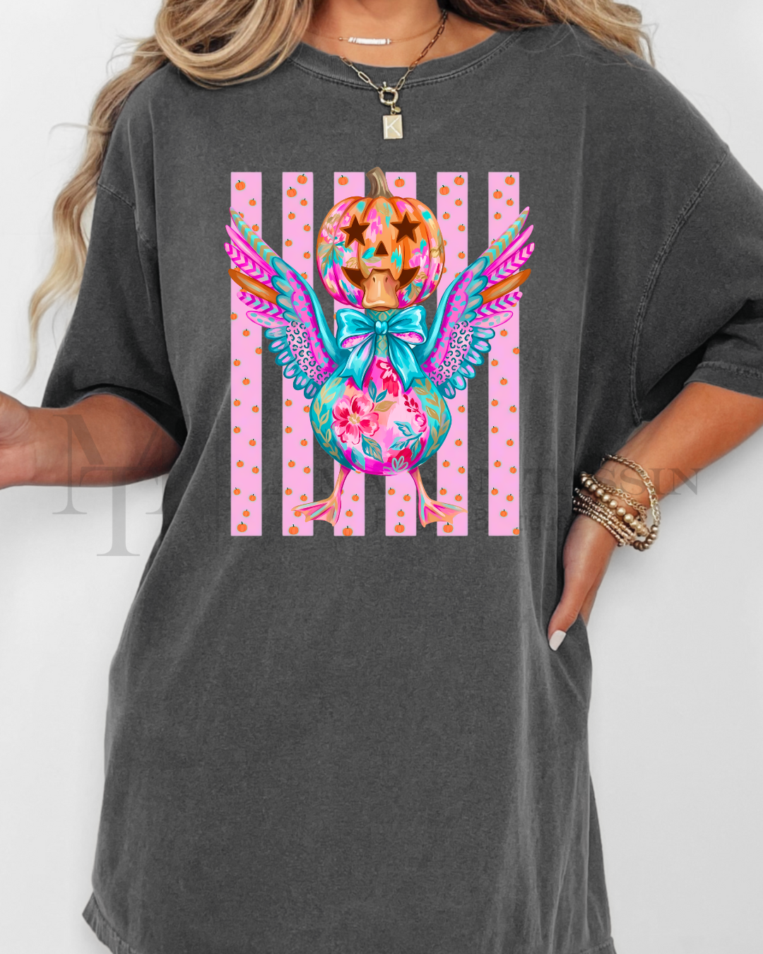 Pumpkin Head Goose Tee (Made to Order)