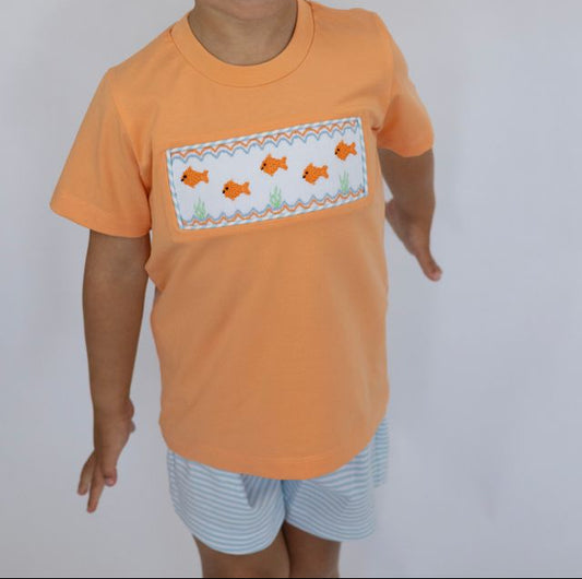 Goldfish Gang Smocked Short Set