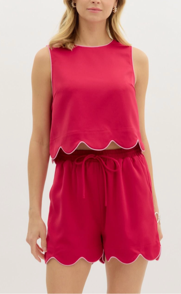 Sugarberry Scallop Top
