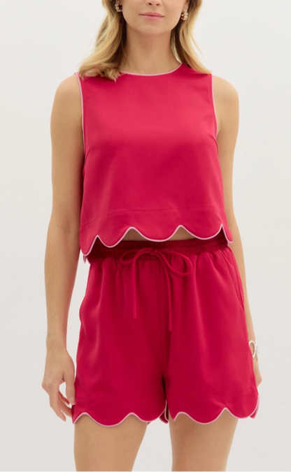 Sugarberry Scallop Top