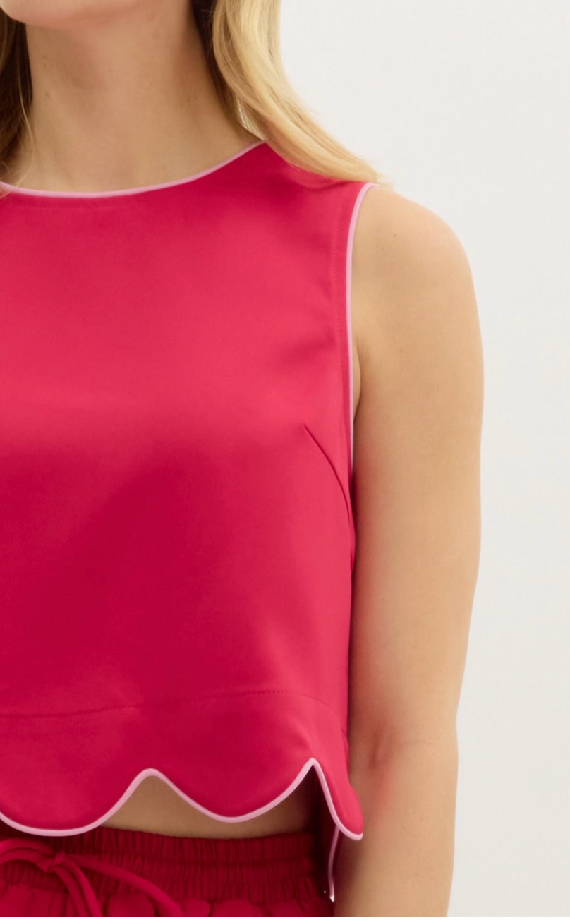 Sugarberry Scallop Top