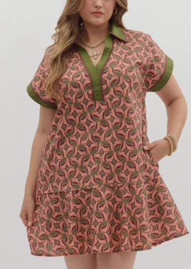 Olive Orchard Dress - Plus