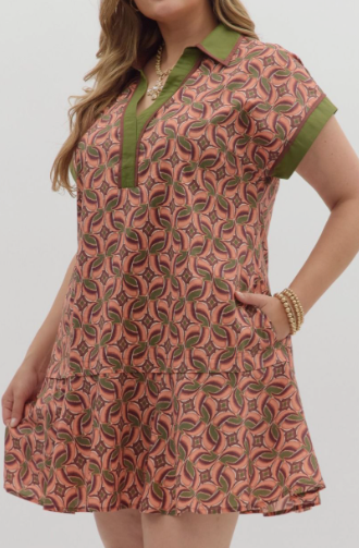 Olive Orchard Dress - Plus