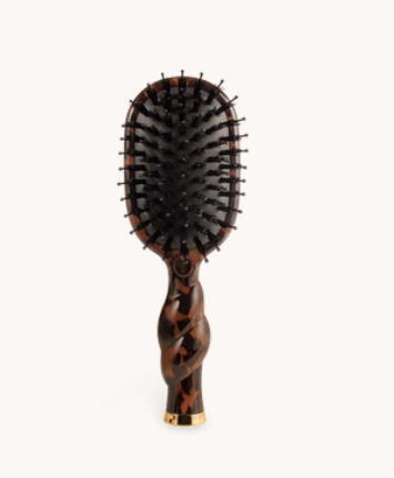Mini Boar Bristle Hair Brush for All Hair Types - Tortoise - Mini