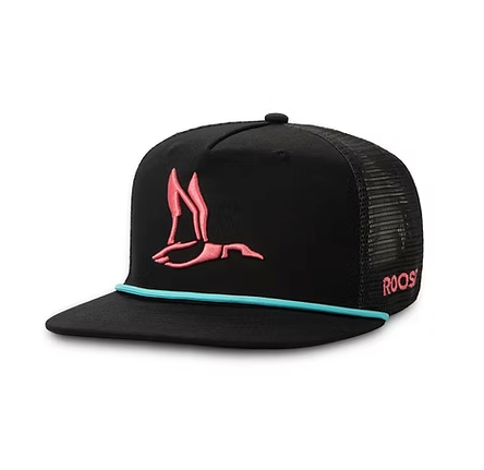 Roost Black w/ Pink Duck Canvas Rope Hat - Adult