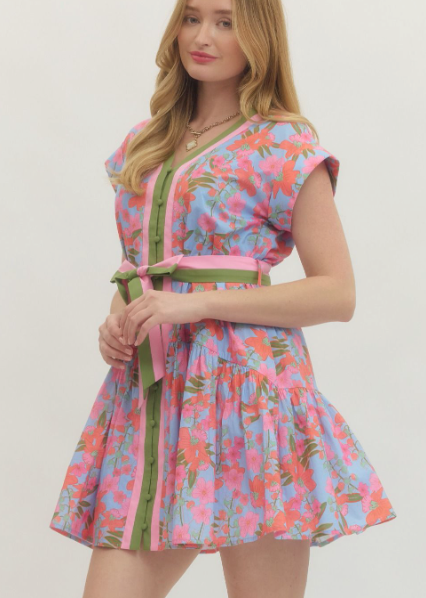 Olive Kiss Floral Dress