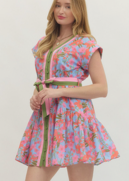Olive Kiss Floral Dress