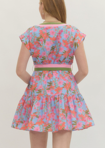 Olive Kiss Floral Dress