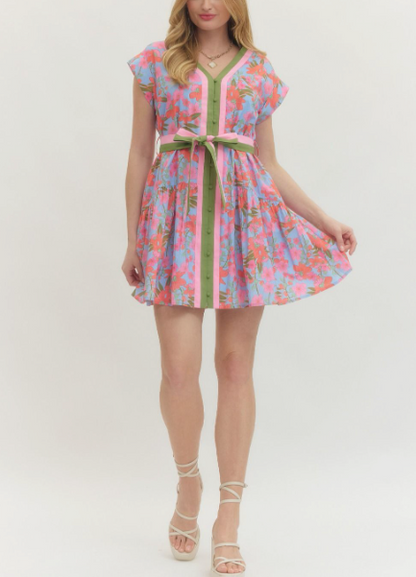 Olive Kiss Floral Dress