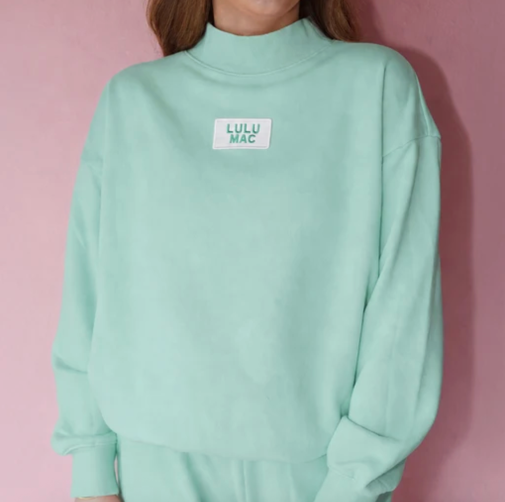 LULU MAC - Seafoam Oversized Mockneck