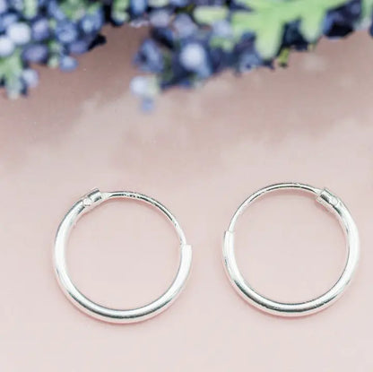 Sterling Silver Endless Hoop Earring For Babies + Kids