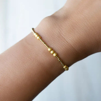 The Golden Textured Trio Belle Bracelet