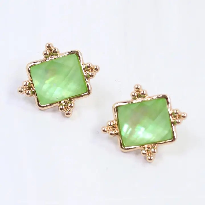 Key Lime Glow Earrings - Caroline Hill