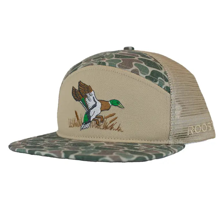 Roost 7 Panel 3D Puff Full Color Duck Logo- Youth