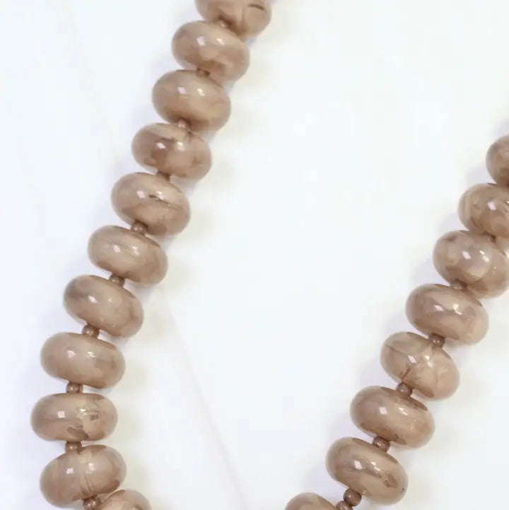 Caroline Hill - Davis Beaded Necklace - Taupe