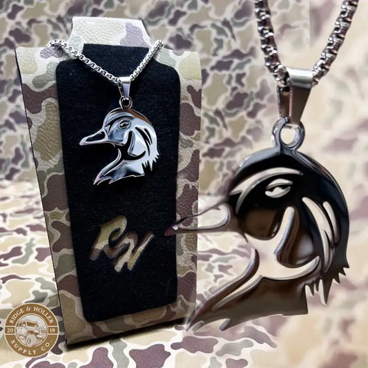 Wood Duck Stainless Steel Necklace and Pendant - Adult