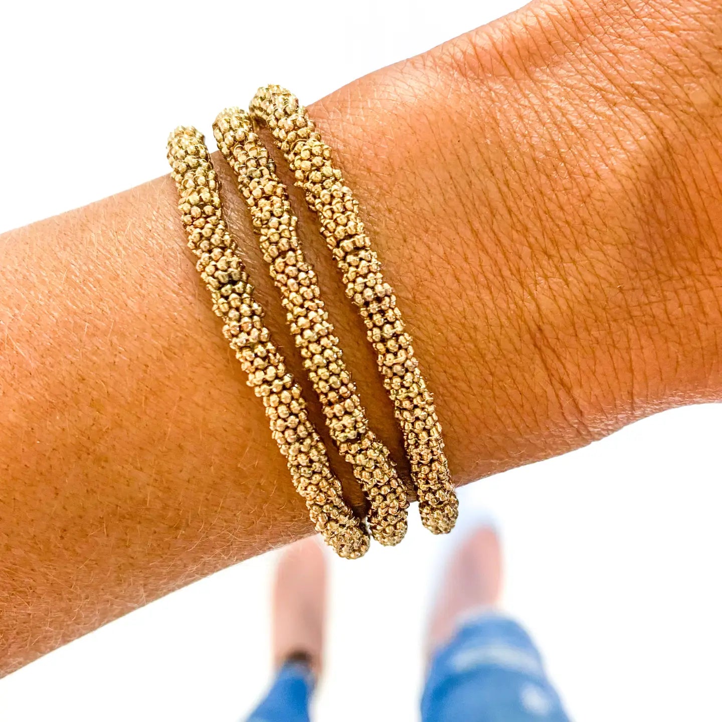 ONE Gold Mixed Flower Mix + Match Bangle