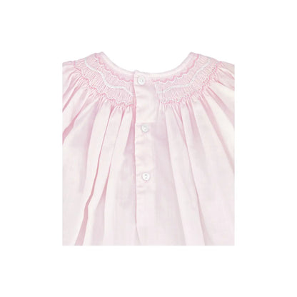 Smocked Daygown with Voile Insert - Pink