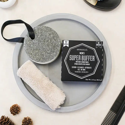 Men's Spongelle Super Buffer w/ Black Scrubber (Verbena Absolute)