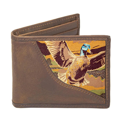 Men's Mallard Bifold Woven Patch Leather Wallet