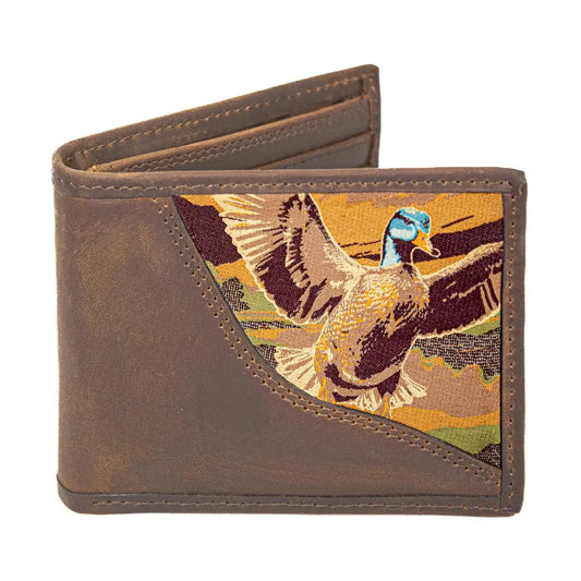 Men's Mallard Bifold Woven Patch Leather Wallet