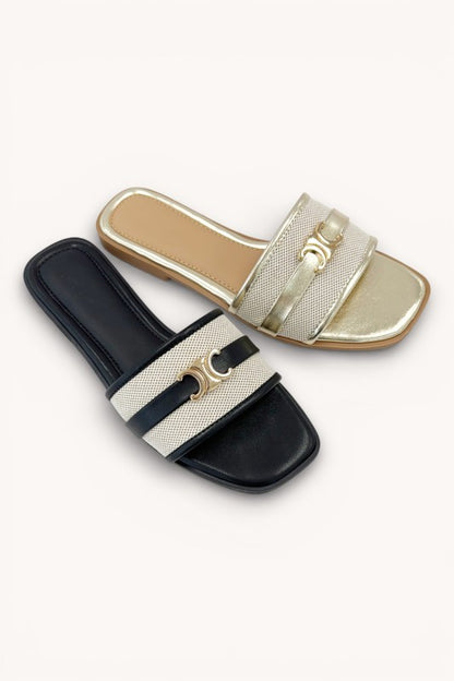 Midnight Belle Slides - Black