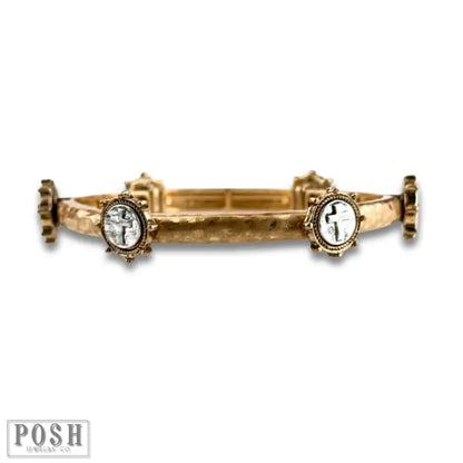 Antique Look Cross Bracelet