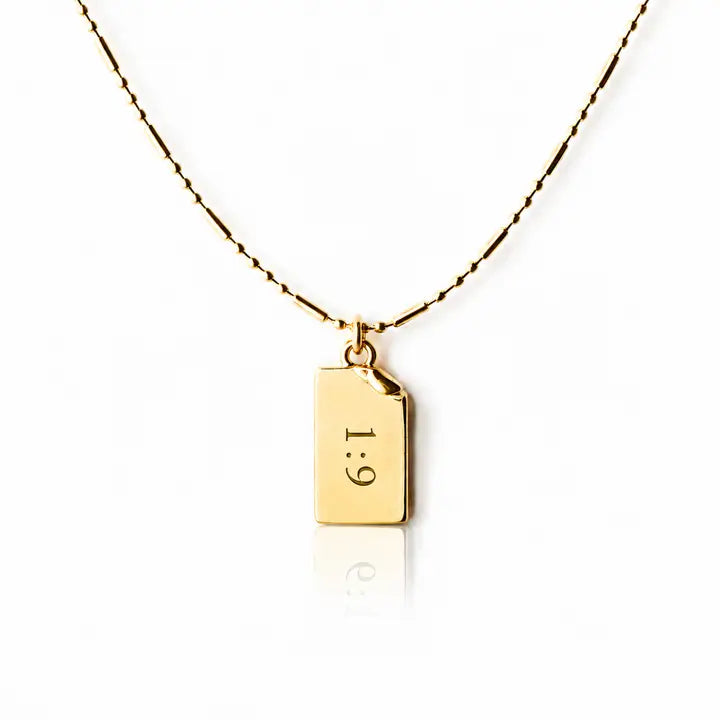 Joshua 1:9 - Sentiment Necklace