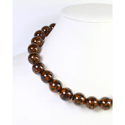 Caroline Hill - Maclarin Beaded Necklace - Tortoise