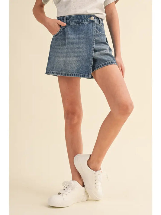 Reese Denim Skort - Tween