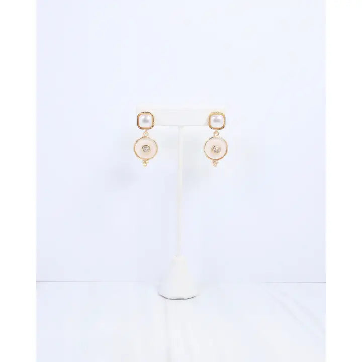 Ivory Orbit Dangle Earrings - Caroline Hill