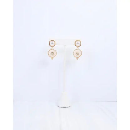 Ivory Orbit Dangle Earrings - Caroline Hill