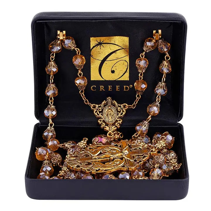 Light Topaz Mary of Angels Rosary