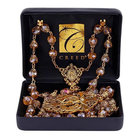 Light Topaz Mary of Angels Rosary