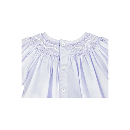 Smocked Daygown with Voile Insert - Lavender