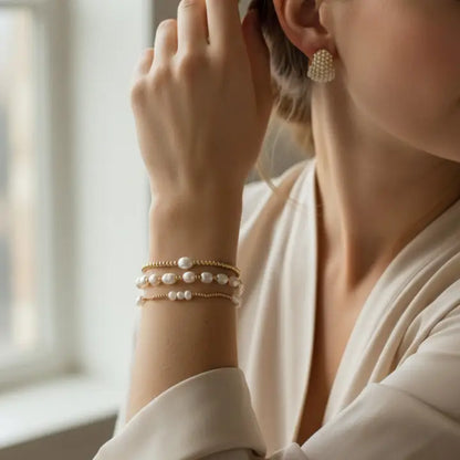 The Golden Solo Pearl Belle Bracelet