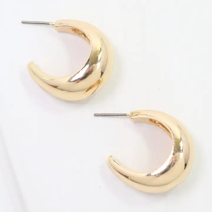 Coos Bay Hoop Earrings Gold  - Caroline Hill