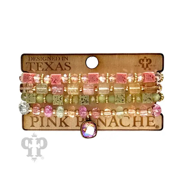 Multi-Color Crystal Bead Bracelet Set - Austrian Crystal